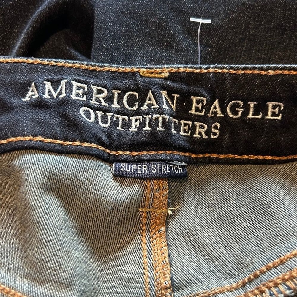 American Eagle Skinny Jeans Womens 00 Short Super Stretch Dark Wash Denim - Picture 3 of 4